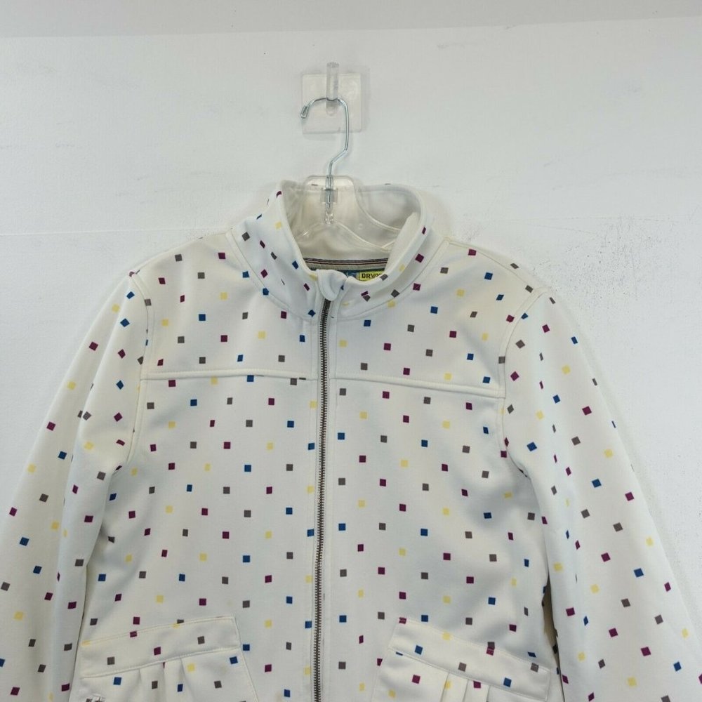 BURTON Women's White Coat Jacket LARGE Mock Neck Full Zip Long Sleeve Dry Ride - Picture 4 of 13